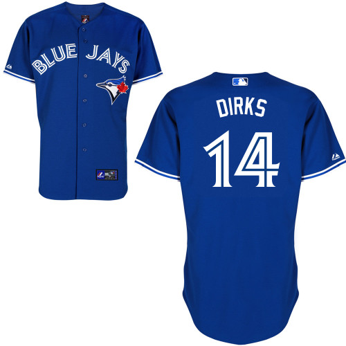Andy Dirks #14 mlb Jersey-Toronto Blue Jays Women's Authentic Alternate Blue Baseball Jersey